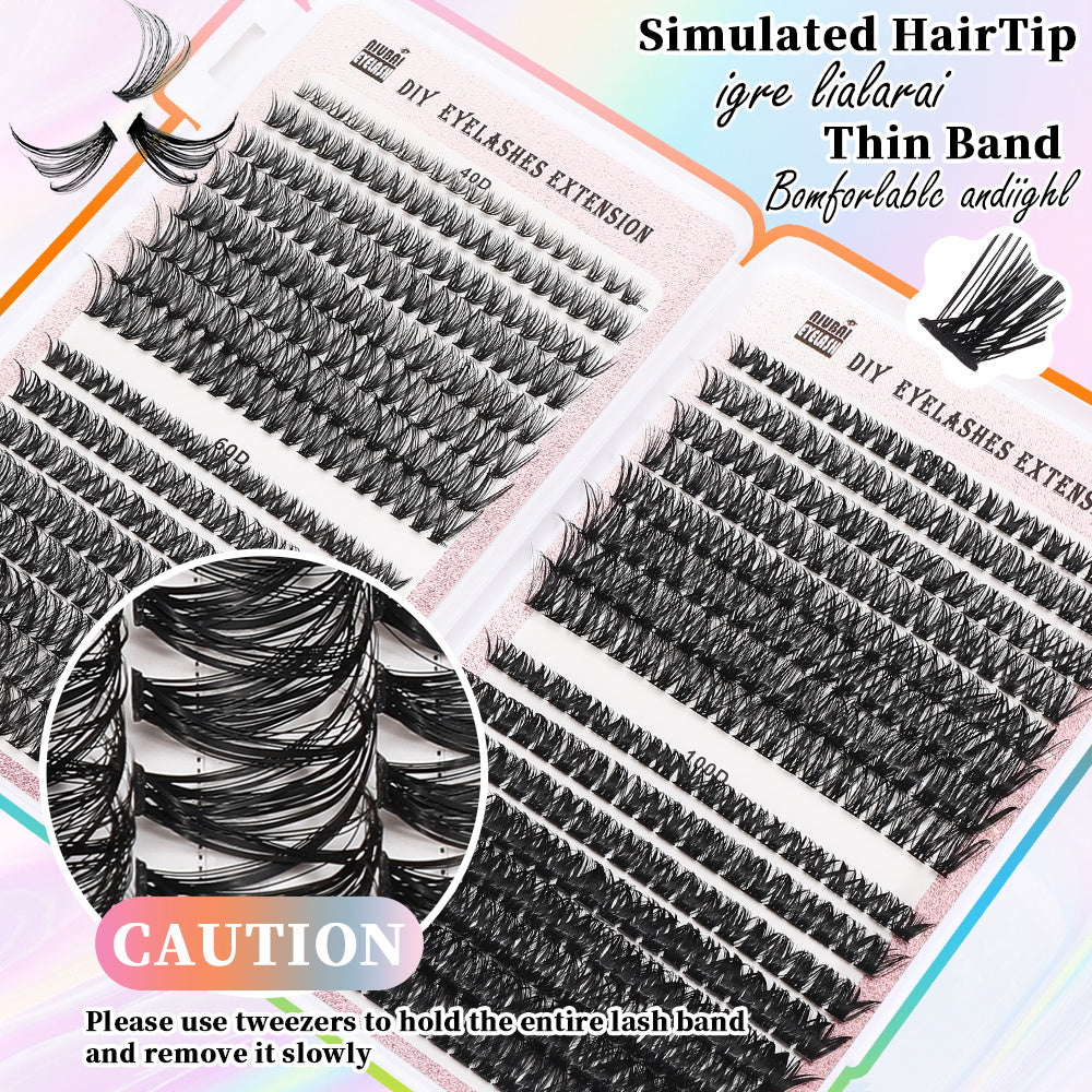 32 Rows Of Eyelashes Book Cluster 640 Segmented Lashes Set